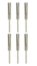 Set of 6 Straight Nickel Mandrels w/ Slot and 3/32' Shank Jewelry Making Metal Finishing Rotary Polishing Abrasives - POL-0116 