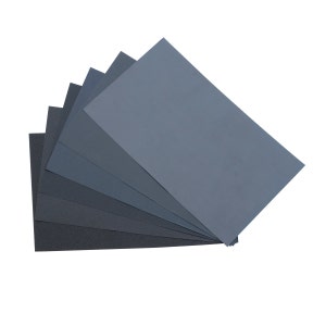 9&quot; x 11&quot; Assortment Grit Wet/Dry Sanding Paper - 20 Sheets Jewelry Making Ceramic Glass Stone Metal Finishing Abrasives - ABR-500.90
