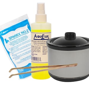 Complete Jewelry Pickling Kit with Aquiflux Flux, BenchPro™ Pickle Pot, Tweezers, and Sparex Acid Compound KIT-0279