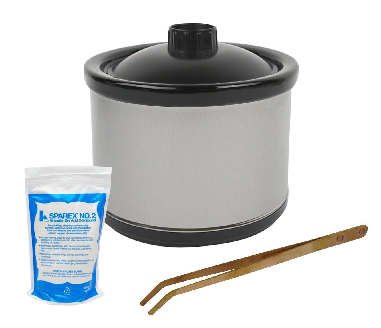 Complete Jewelry Soldering Pickling Kit with Pickle Pot, Compound, & Copper Tongs - KIT-0132