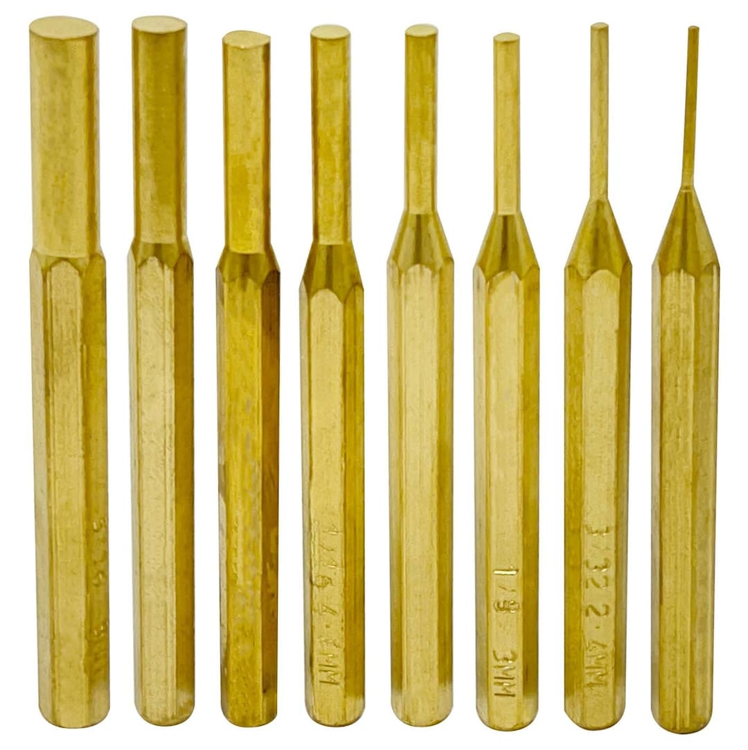 Brass Pin Punch Set of 4 Includes 1/16th 3/32 Etsy