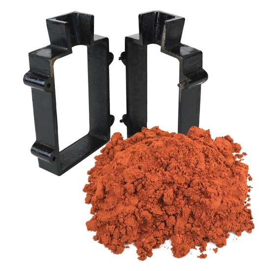 Cast Iron Mold Flask Frame Set with 10 Lbs of Quick Cast Sand Casting Clay Petrobond Metal Melting Pouring Supplies - KIT-0137