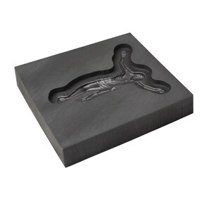 Medium Botonee Cross 3D Graphite Ingot Mold – Silver/Gold/Copper/Tin Casting, PMC Supplies