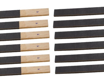 12 Pack of 11" x 3/4" Grit 1 Emery Sticks Jewelry Making Abrasive Sanding Metal Polishing Tools