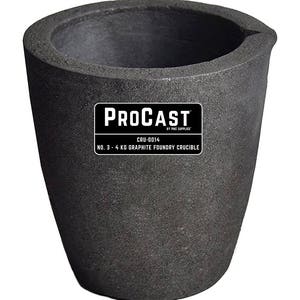 ProCast™ No. 3 - Cadinho de fundição de grafite de 4 kg para refino de ouro, prata e cobre, ferramenta de fundição de joias - CRU-0014