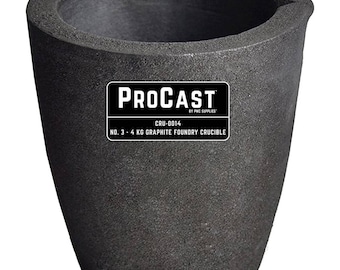 ProCast™ No. 3 - 4 Kg Clay Graphite Foundry Crucible Metal Melting Furnace Refining Gold Silver Copper Jewelry Casting Tool - CRU-0014