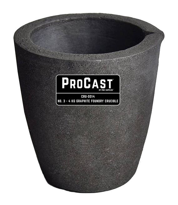 Procast™ No. 3 4 Kg Clay Graphite Foundry Crucible Metal Melting Furnace  Refining Gold Silver Copper Jewelry Casting Tool CRU-0014 