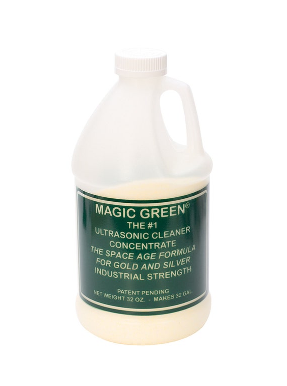 Magic Green Ultrasonic Cleaner -24 ounce Jewelry Metal Cleaning Concentrate  Solution