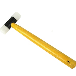 Nylon Hammer 1&quot; Face w/ Wooden Handle for Jewelry Making Metal Forming Mallet - HAM-0017