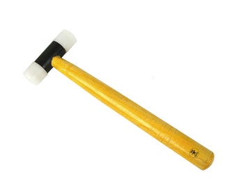 Nylon Hammer 1" Face w/ Wooden Handle for Jewelry Making Metal Forming Mallet - HAM-0017
