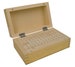 6-1/2' x 4' x 2-3/4' Wooden 3/32' Shank Bur Stand Organizer Storage Box w/ 100 Holes Jewelry Making Tool Holder - STRG-0077 