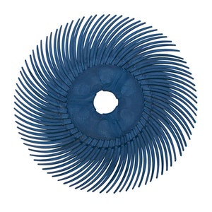 3&quot; Diameter 3M Radial 400 Grit Blue 3/8&quot; Arbor Hole Bristle Brush Rotary Jewelry Metal Polishing Discs - POL-0120