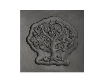 Tree of Love 3D Graphite Ingot Mold for Precious Metal Casting Gold Silver Copper Melting