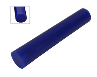 May include: A solid blue, cylindrical wax stick for jewelry making.