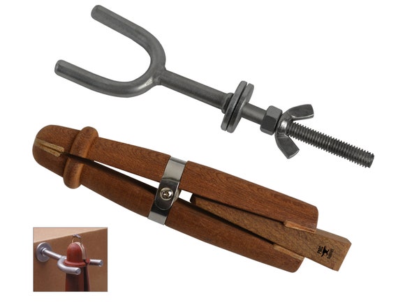 Mahogany Wooden Ring Clamp W/ Metal Holder Jewelry Making Vise Bench Pin  Tool W/ Leather Jaws RCL-653.20 