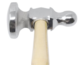 1-1/8" German Style Domed-Face Chasing Hammer Planishing Striking Metal Forming Jewelry Making Hammer - HAM-0076