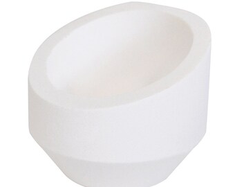 12 Oz 3" Diameter Ceramic Alumina High Back Crucible Dish Cup Melting Casting Refining Gold Silver Copper Scrap Metal Jewelry - CRU-0114