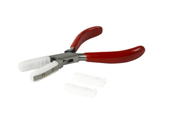 4-3/4 Flat Nose Non-Marring Nylon Jaw Pliers w/PVC Grips Jewelry Making  Metal Forming Repair Tool