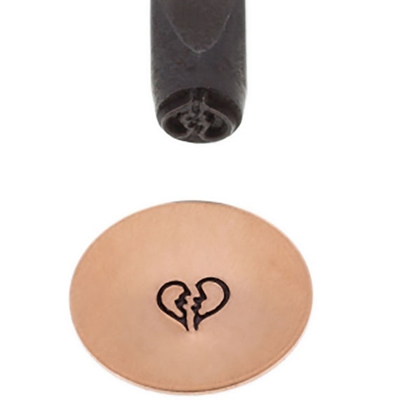 ImpressArt Broken Heart Right 6mm Metal Stamping Design Punches - UK...