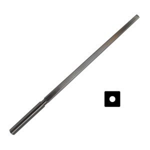 May include: A long, thin, silver-colored metal rod with a pointed tip. The rod is about 12 inches long.