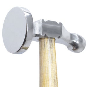 1-1/4&quot; Flat Face German-Style Chasing Hammer Jewelry Making Metal Forming Riveting Flattening - HAM-0093