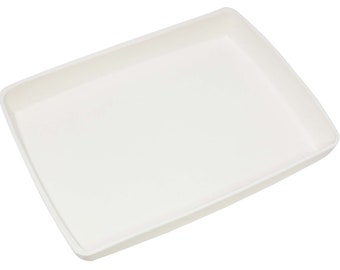 4-1/2" x 3-1/2" White Plastic Sorting Tray Jewelry Making Beading Tool