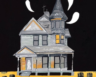 Haunted House A5 Print