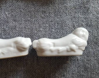 Buddha Chopstick Rests: White Table Decor, Set of 6