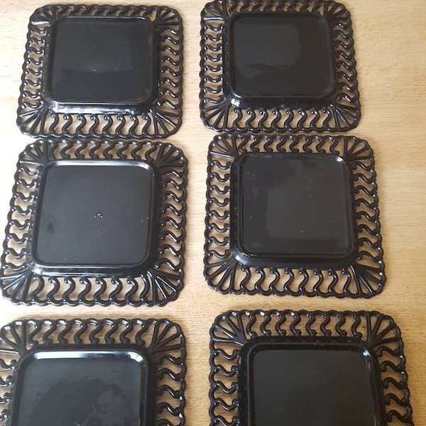 Square Glass Plate Etsy