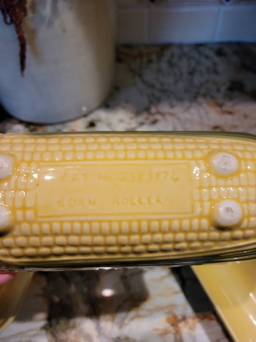 Vintage Ceramic Corn on the Cob Trays Corn Rollers Perfect Etsy
