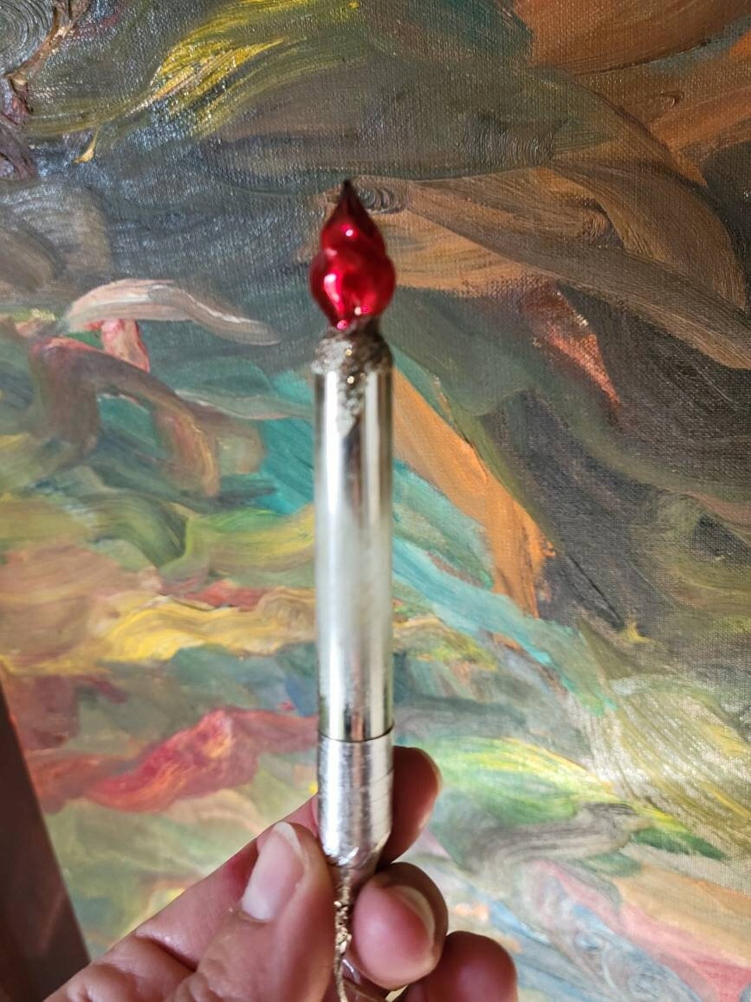 Vintage Mercury Glass Candle Ornaments Set of Seven 1940s Etsy Singapore