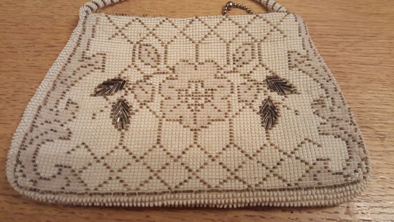 Small beaded evening bag, art deco  made in Czech… - image 3
