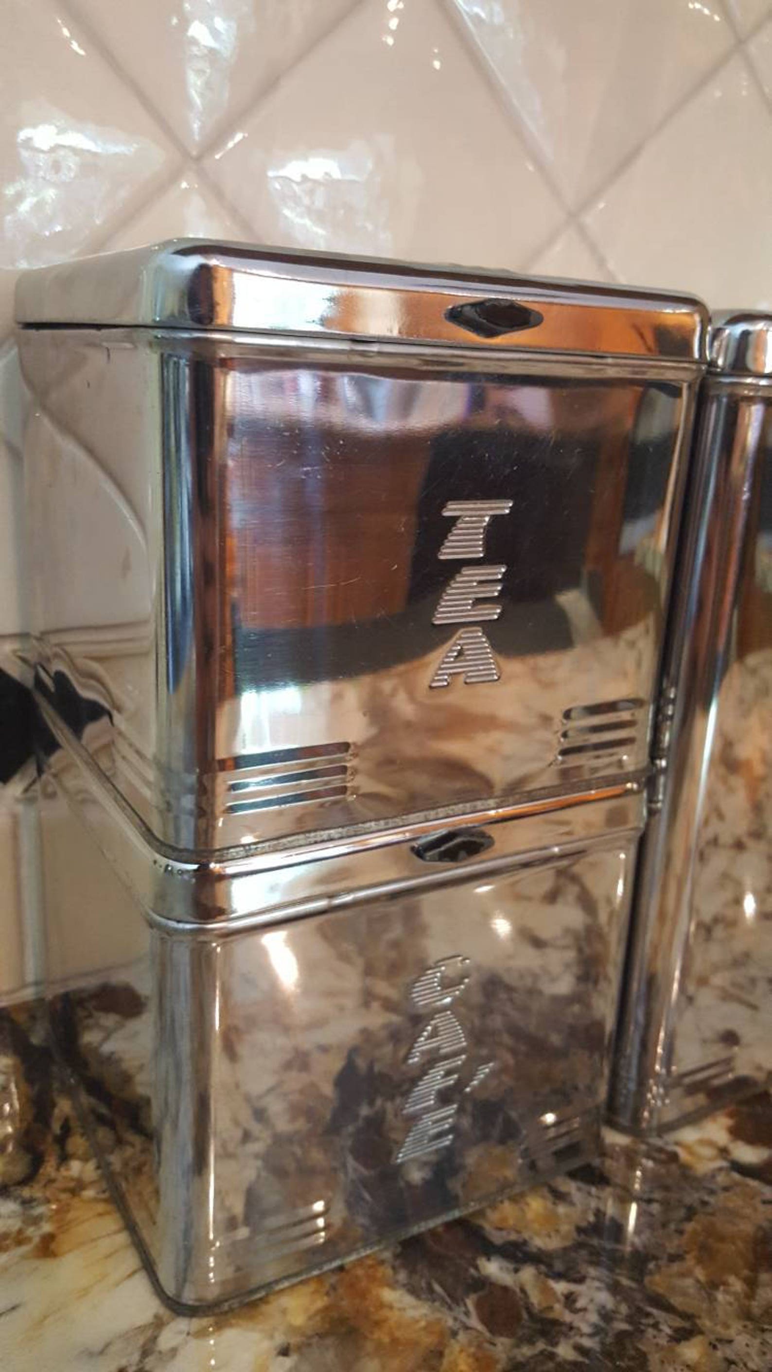 Set of 4 Canisters Pantry Queen Stackables Sugar Flour Etsy