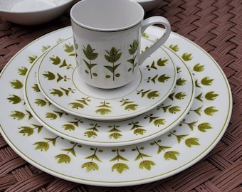 Mikasa Cera Stone Pirouette, modern styling, place settings,  serving bowls, creamer and sugar set, butter dish and platter