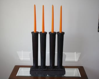 Upcycled vintage wooden columns made into a candlestick