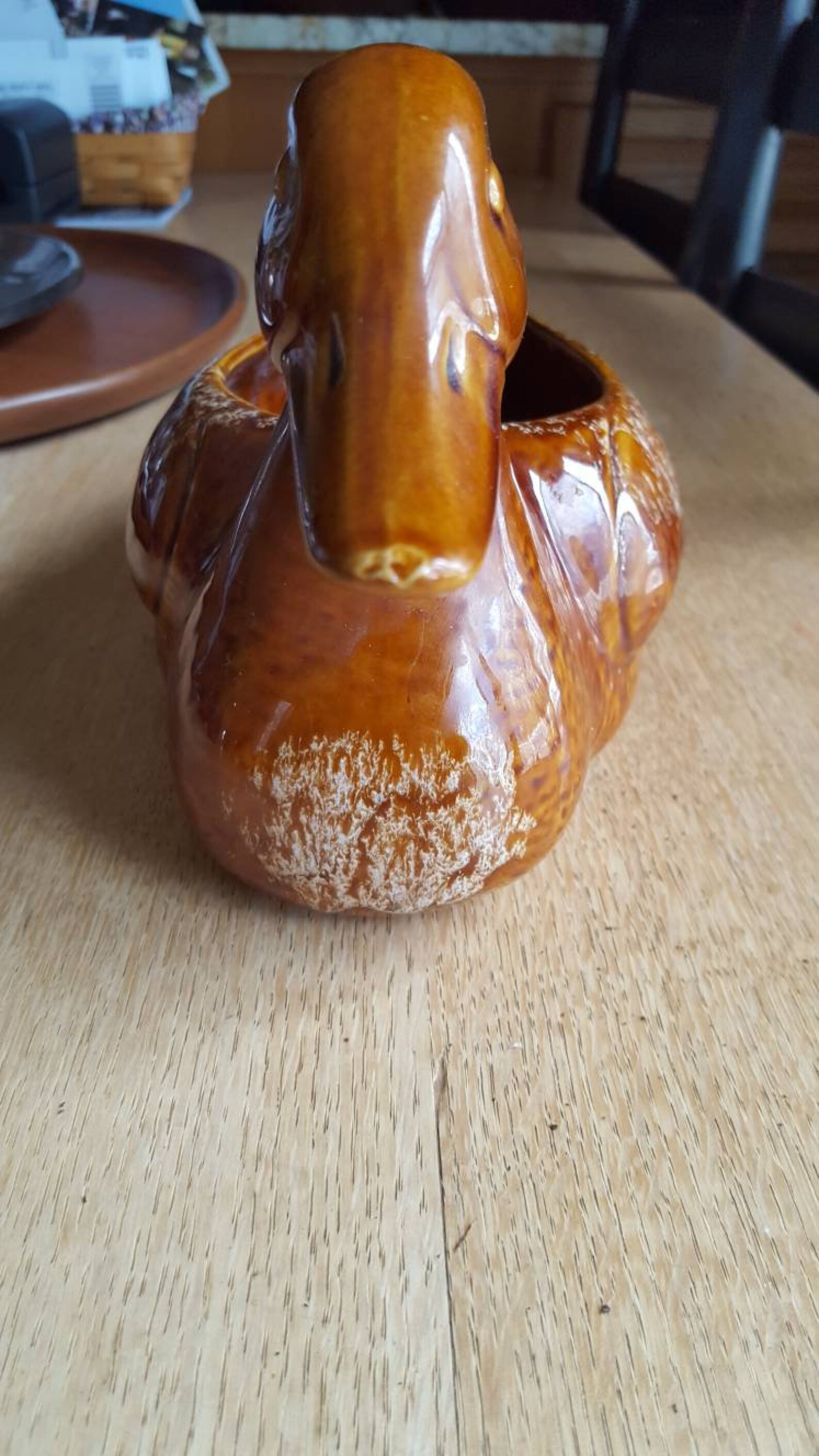Brown Drip Glaze Duck Planter No Maker's Marks Etsy