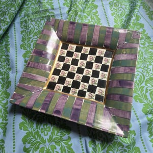 MacKenzie-Childs Kelp and Urchin Pattern Square Plate