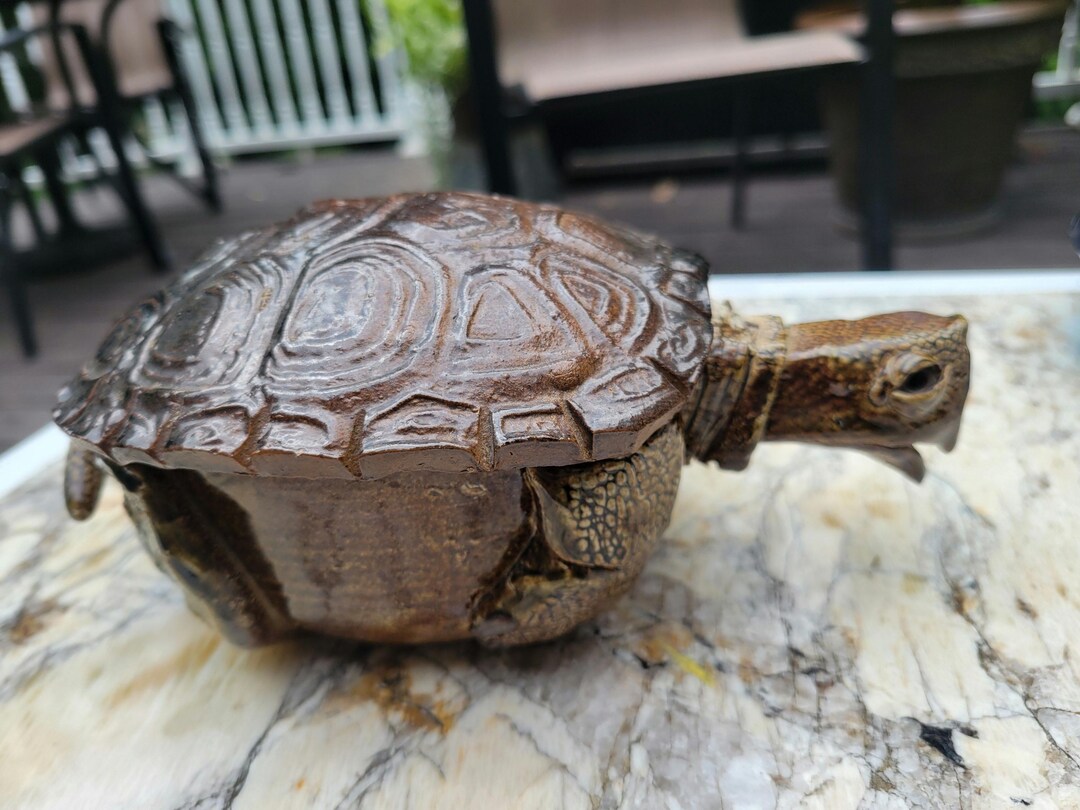 Natalie Surving Turtle Form Art Pottery Box, Staten Island, NY - Etsy