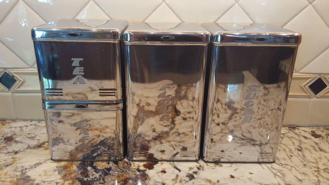 Set of 4 Canisters Pantry Queen Stackables Sugar Flour Etsy