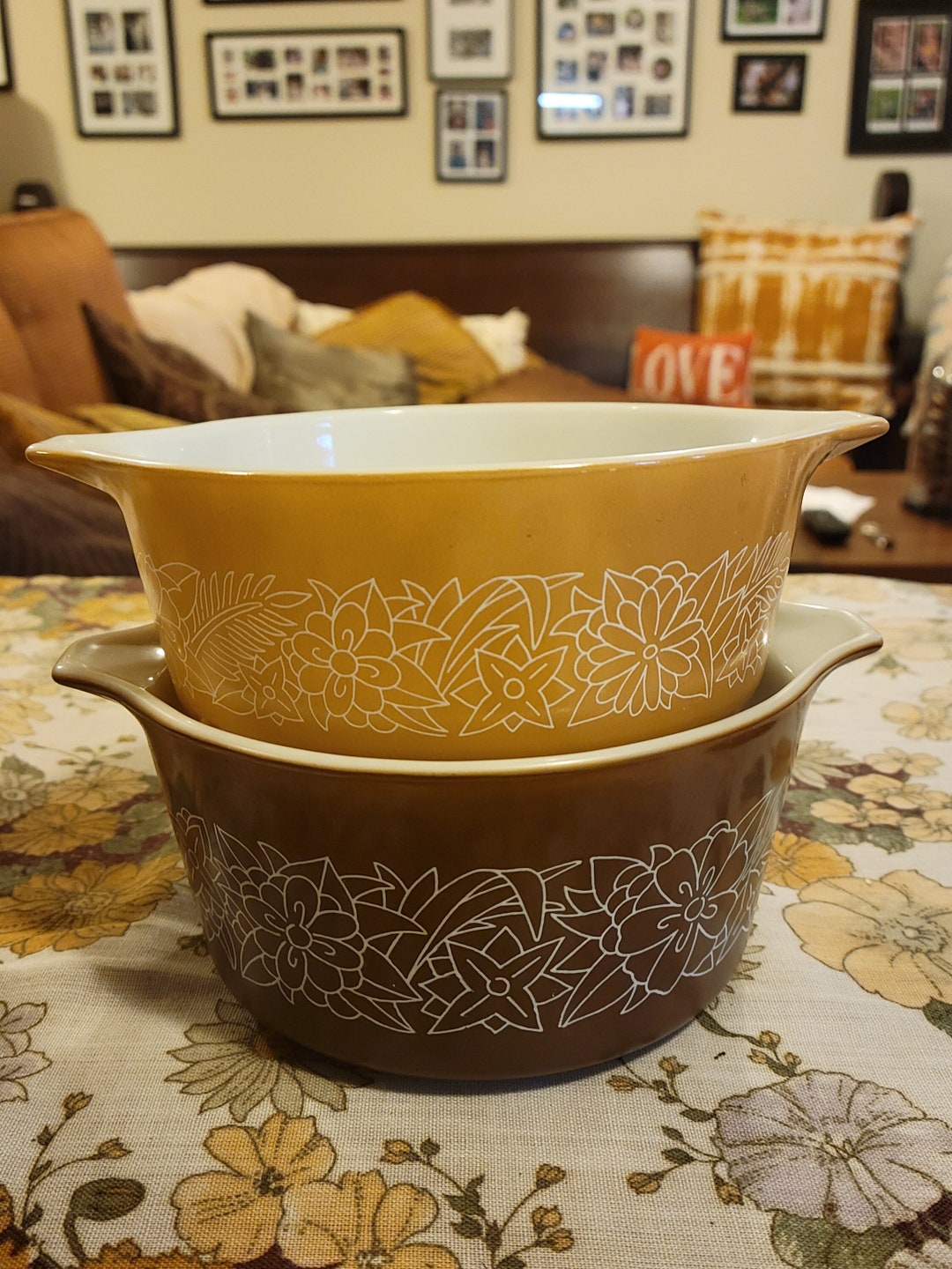 Woodland Gradient Pyrex Pattern Set of 2 Casserole Dishes 472-B and 473 ...
