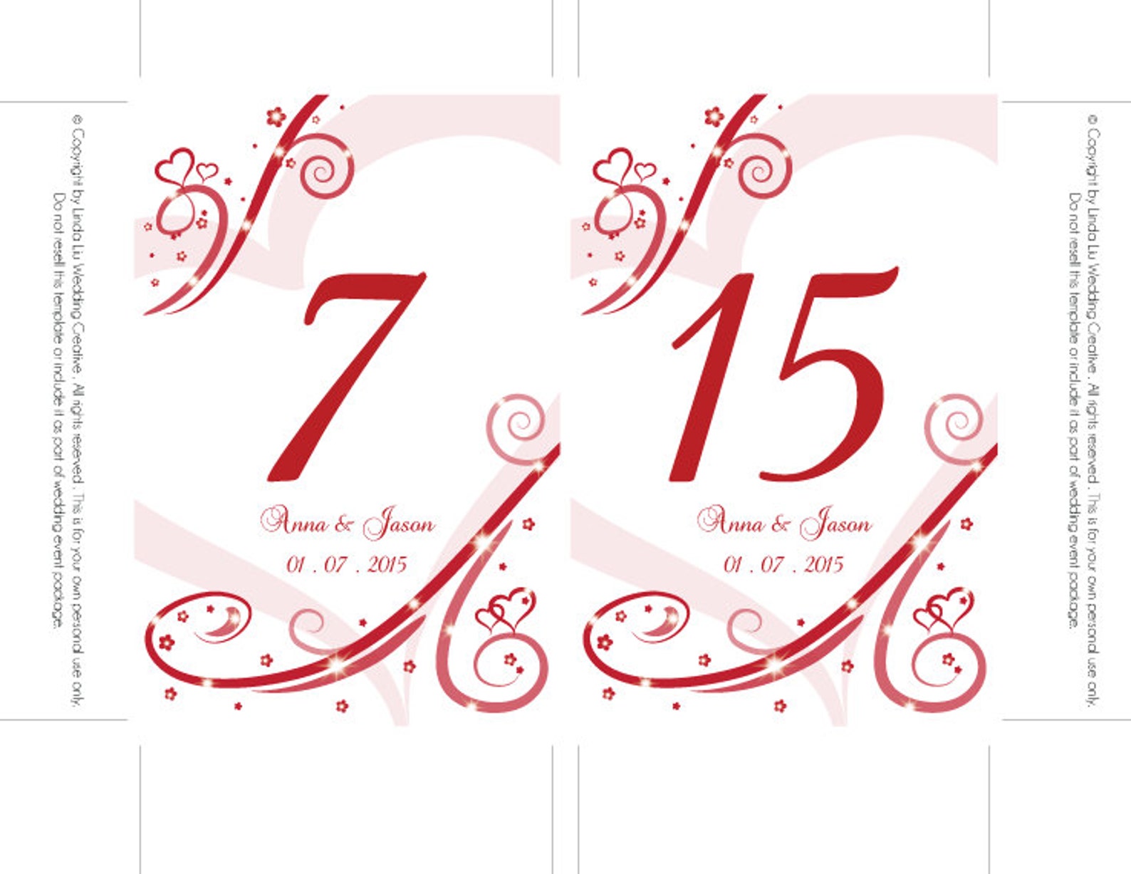 DIY Printable Wedding Table Number Template Editable MS Word - Etsy