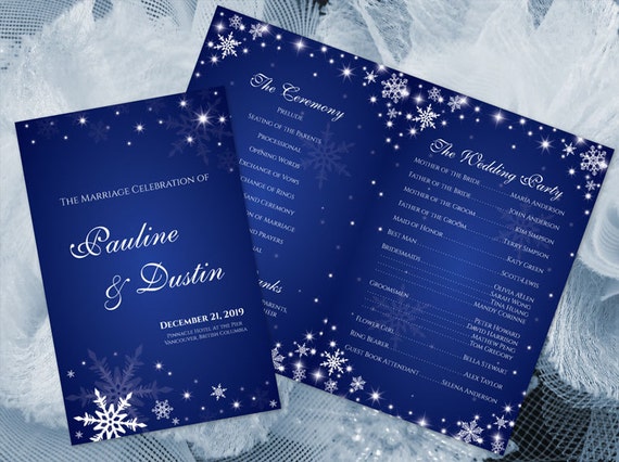 Diy Printable Wedding Program Template Editable Ms Word File Etsy