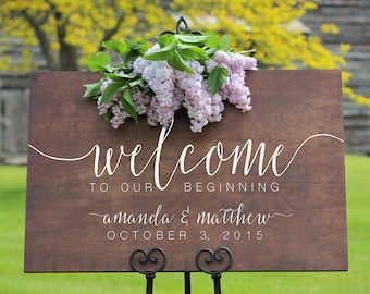 Wood Wedding Signs | Wedding Welcome Sign | Rustic Wedding Welcome Sign | Wedding Decor | Personalized Welcome Sign