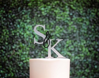 Acrylic Wedding Cake Topper, Laser Cut Cake Topper, Personalized Wedding Cake Topper, Cake Topper, Modern Cake Topper, Monogram Cake Topper