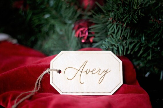 Personalized Christmas Stocking Tags, Stocking Name Tags, Wooden Gift Tags,  Personalized Wooden Tags, Wooden Signs 
