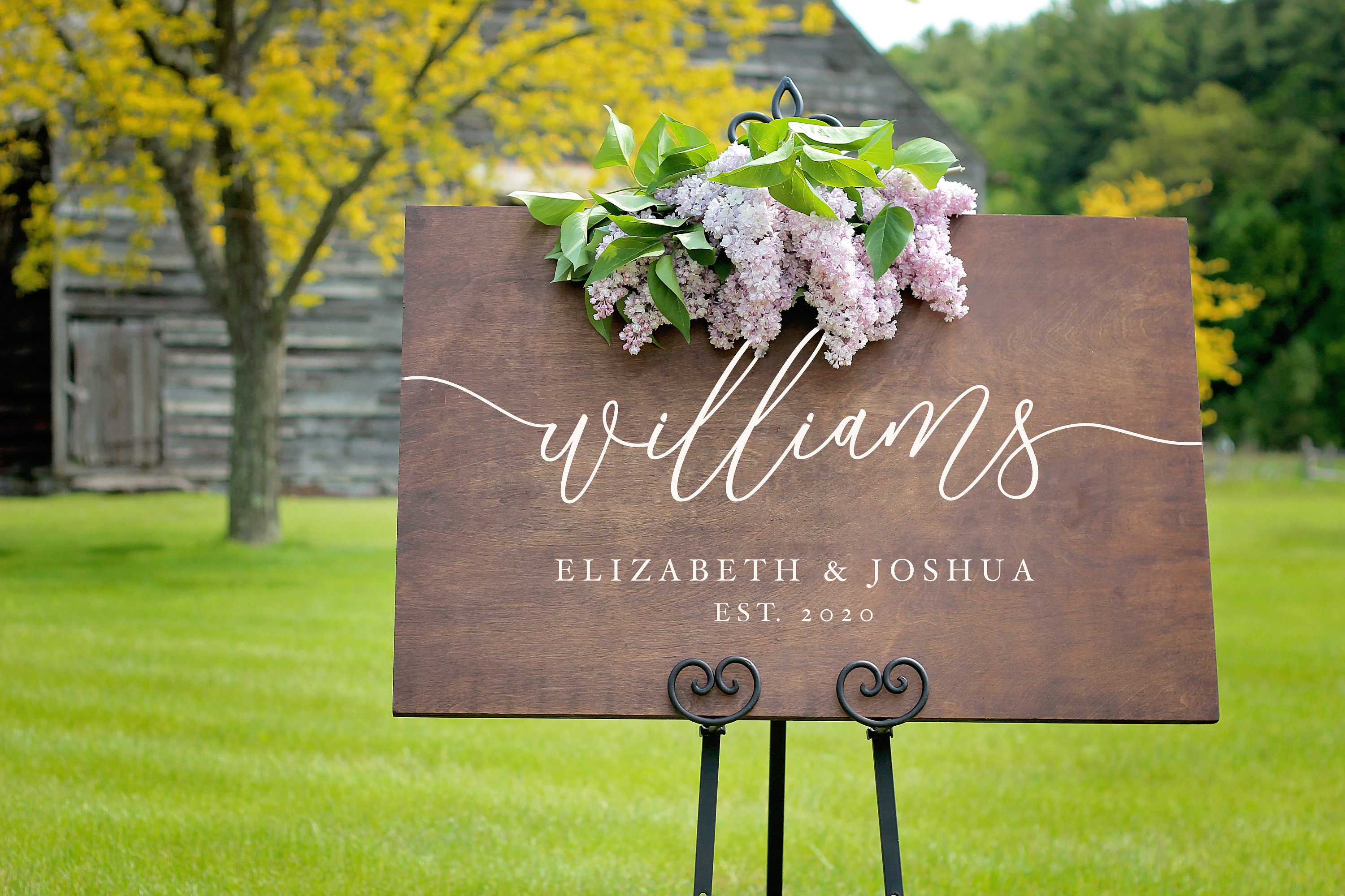 Wood Wedding Sign, Wedding Welcome Sign, Rustic Wedding Decorations