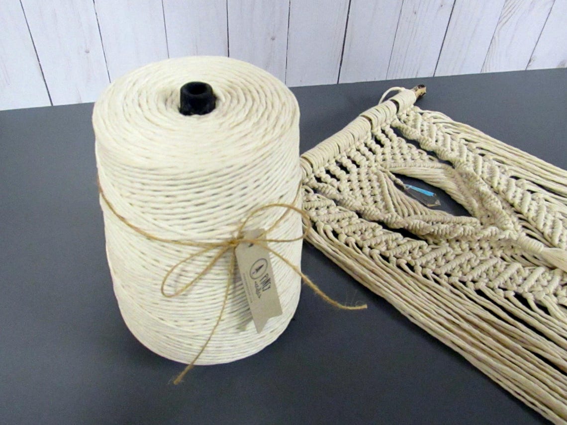2.5 mm Cord Macrame Rope Macrame Twine Natural Rope White Etsy