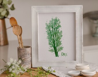 Watercolor Culinary Herbs: Dill Printable