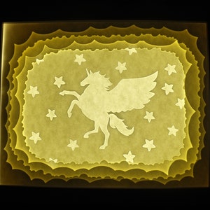 Pegasus Shadow Box Light Box DIY Digital Download; SVG, PNG, and more!