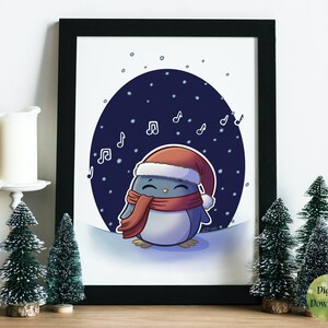 Singing Penguin Printable Artwork, JPEGs and PNG